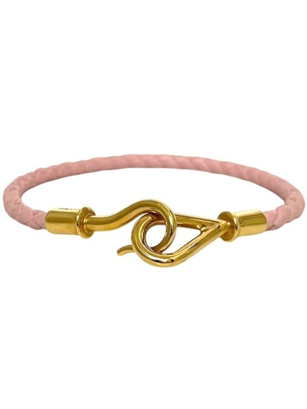 Hermes Bracelet Jumbo Leather Metal Pink Gold
